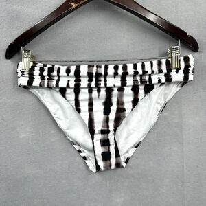 La Blanca Bikini Bottom Womens 6 Ruched Animal Instinct Hipster Swim Striped